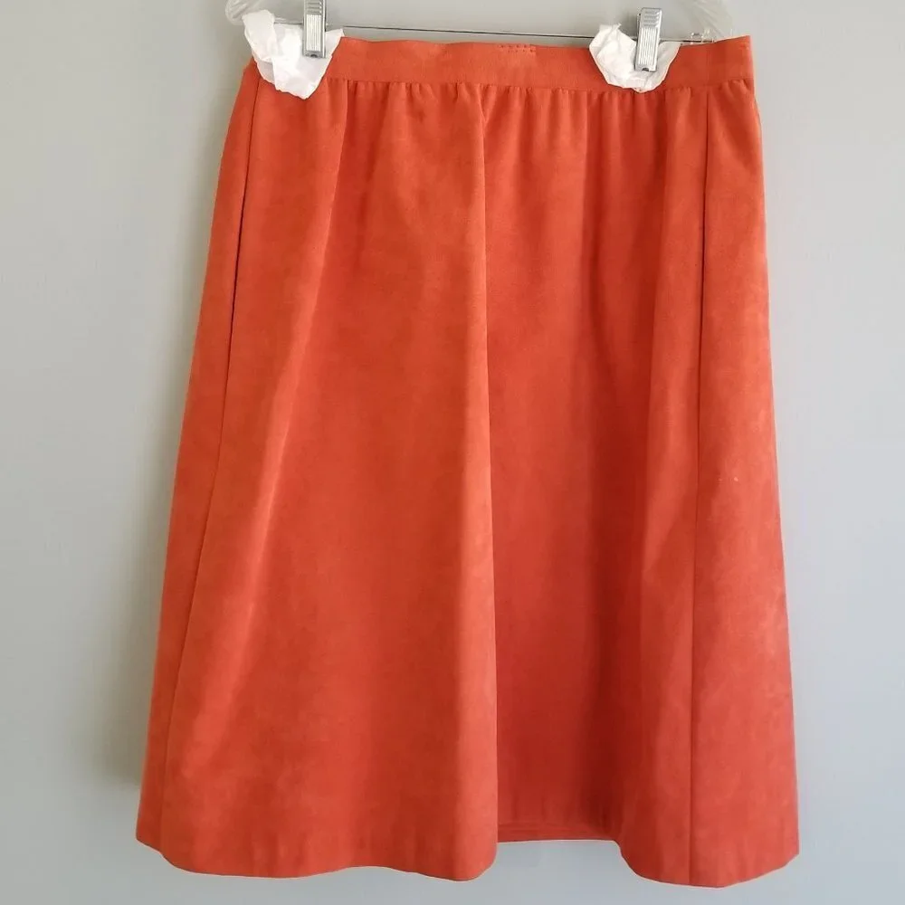 Gertrude Frank Vintage Suede Skirt Suit-Size 14